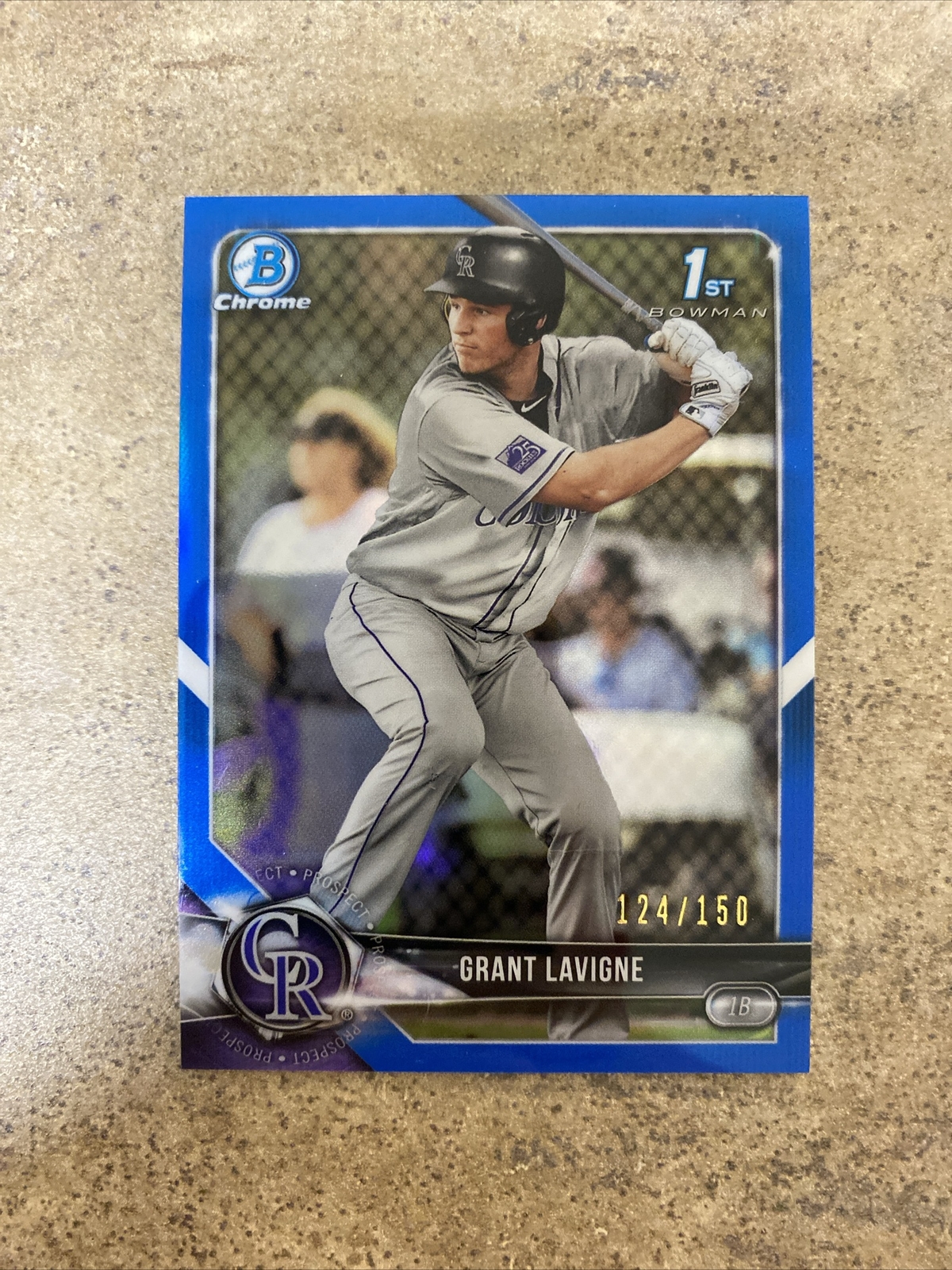2018 Bowman Chrome Draft Blue Refractor BDC186 Grant Lavigne /150 Baseball Card