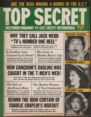 Top Secret December 1954 Jack Webb Charlie Chaplin Martha Raye 070919DBE2