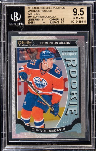 Connor McDavid [White Ice] #M1 2015 O-Pee-Chee Platinum Marquee Rookies card