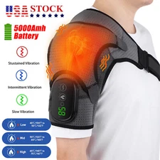 Heated Shoulder Brace Massage Rotator Cuff Support Compression Wrap Rechargeable