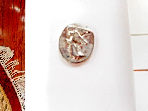Silvertone ANGEL COIN Spiritual Comfort for Illness Death in Family Peace Love
