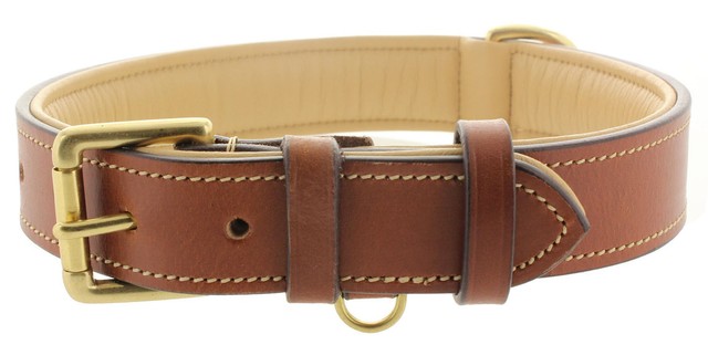 soft touch leather dog collars