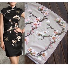 Flower Orchid Iron Sew On Patch Motif Craft Sewing Repair Embroidered 45cmX20cm