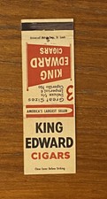 Vintage King Edwards Cigars Matchbook Cover Ad! a01650