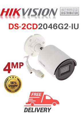 Hikvision DS-2CD2046G2-IU 4MP F4 AcuSense IR Netzwerk Kamera Mikrofon Kugel