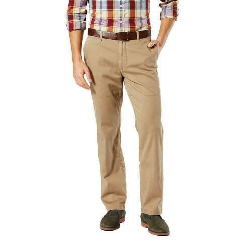 NEW MENS DOCKERS WASHED BRITISH KHAKI STRAIGHT FIT DRESS PANTS 36 X 34  476850001