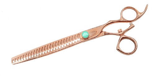 Kenchii Grooming Rose Gold Line Swivel Shears - -Choose Shear or Set 7.0 or 8.0 - Picture 5 of 10