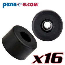 Sixteen Pack Penn Elcom 9101 Rubber Cabinet Foot 0.86" Dia X 0.53" H Heavy-duty