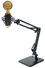 Rockville RCM02 Pro Recording Condenser Microphone Desktop Boom Arm Mic Stand