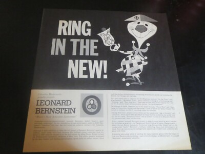 33RPM Columbia Masterworks c1956 Promo Flyer of 5 Leonard Bernstein albums 