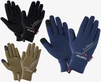LeMieux Polartec Handschuhe Thermo Winter Silikon warm Hof stabil Reiten blk/marine