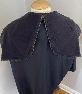 Issey Miyake Windcoat VTG Vintage RARE zipper hood drape XS