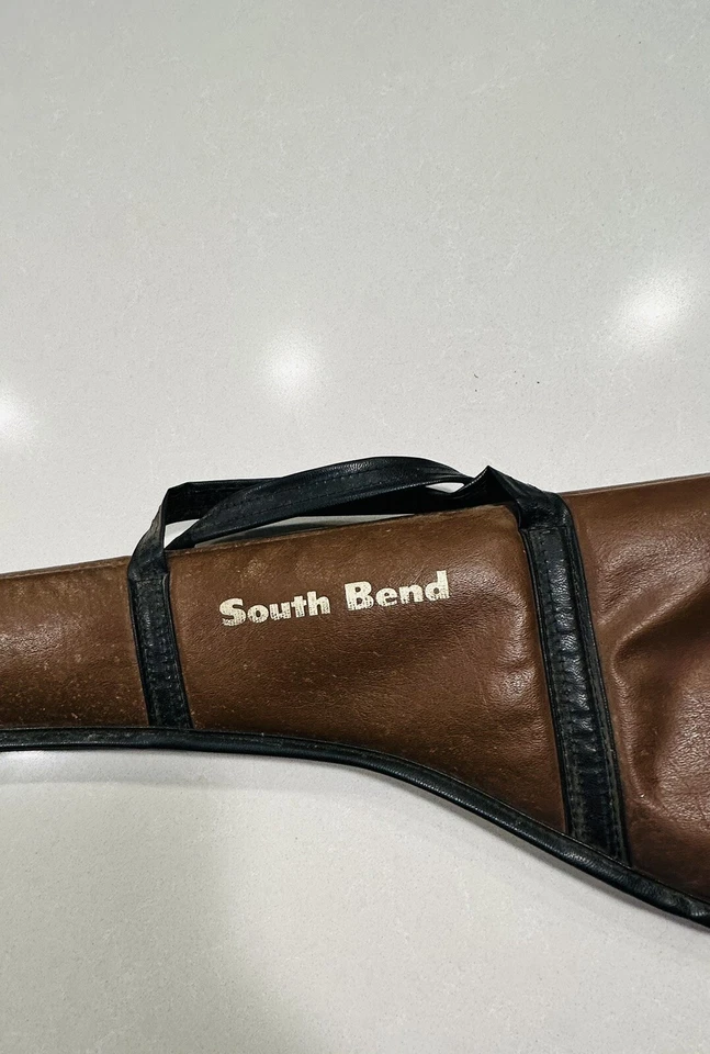 "Estuche/bolsa de transporte vintage para caña de pescar South Bend 45""" Foto 2 de 4