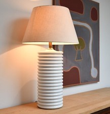 Large Mid 20th C Royal Doulton Ceramic Brass Bed Side Chair Table Hall Lamp