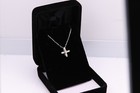 Gold Greek Cross Yellow Diamond Choker Pendant 14k White Gold Natural Diamonds — photo 8