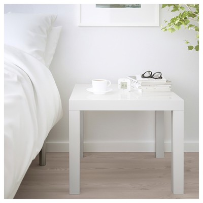 Discontinued Ikea Lack Side Table High Gloss White 601 937 36