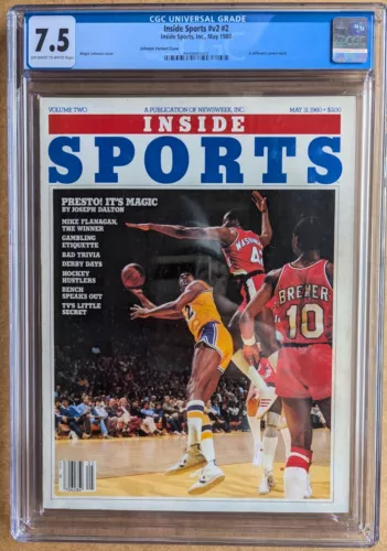 Magic Johnson, Inside Sports, CGC 7.5 Newsstand, May 1980
