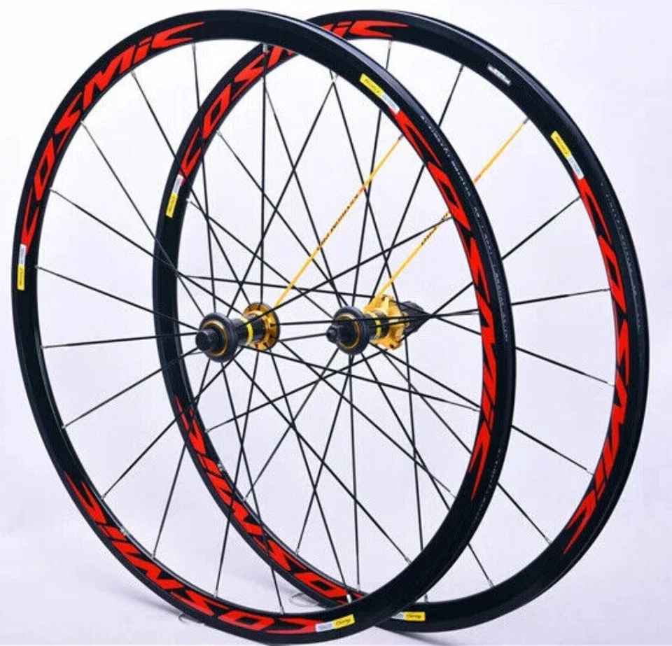 700c Road Bike Wheelset Carbon Fiber Hub Bearing Straight Line V / C Brake 30mm - Image 2 of 4