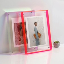 Acrylic Photo Frame Transparent Painting Wall Hanging Desktop Display FrameClear