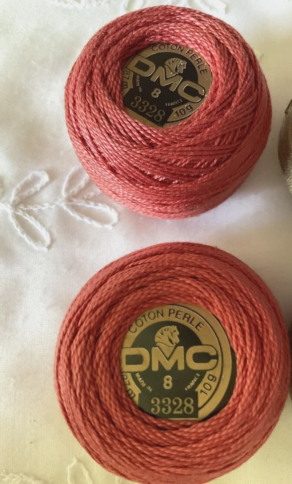 DMC Cotton Perle Thread Lot of 4 Size 8 & 12 Made in France Assorted Colors New - Image 2 of 3
