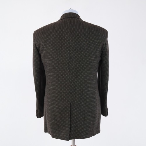 Mens Vintage Sport Coat 42S US Size HILTON Herringbone Brown Wool Blazer Jacket - Picture 5 of 12