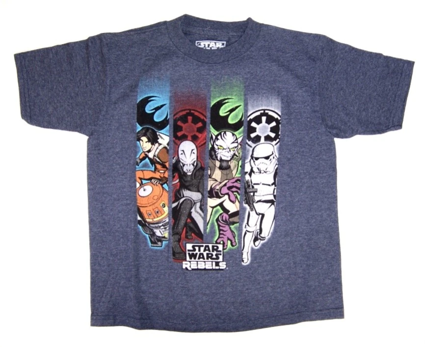 Star Wars Boy's Short Sleeve T-Shirts NWT Blue, Black SIze  4  5/6  7  or  14/16 - Image 2 of 4