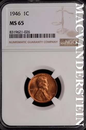 1946 Lincoln Wheat Cent-NGC MS 65 Brilliant Uncirculated Lustrous #SLG266