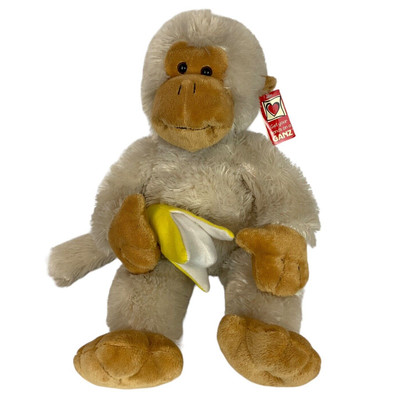 Ganz Bananas Plush Monkey Chimp Beige Tan Stuffed Animal Toy NEW