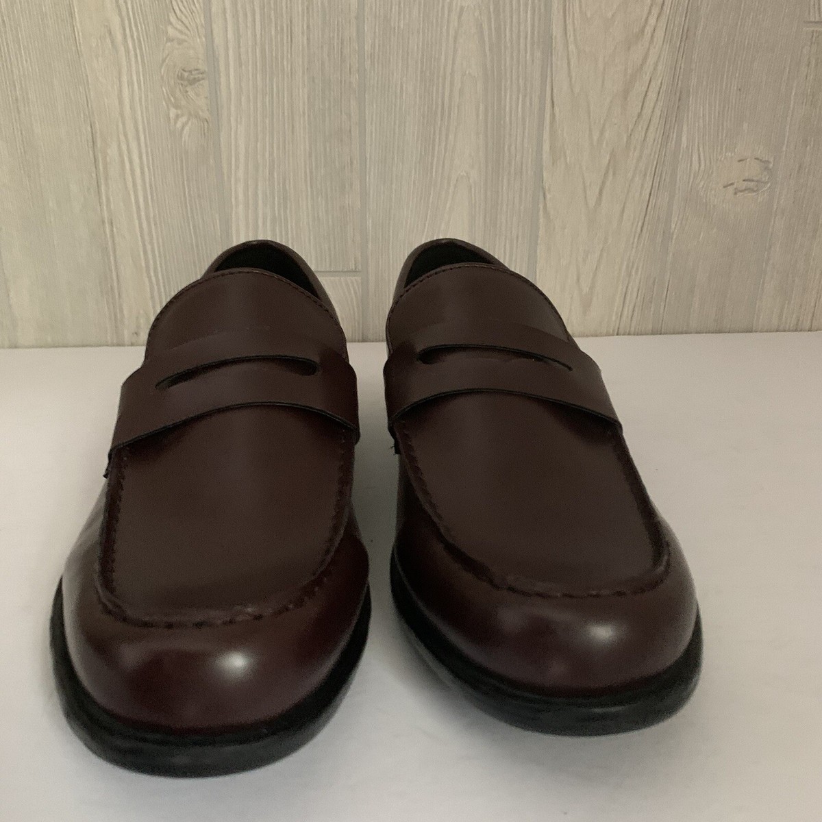 Calvin Klein Men\'s Crispo Slip-on Dress Loafer BORDEAUX Amazon.com | Calvin Klein Crispo Dark Brown Leather 8.5 M  main image 3