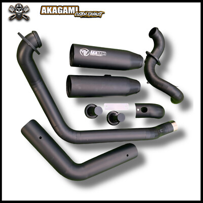 Full System Exhaust BBC Type 2 Into 2 Full Black Fits For Harley Davidson V-Rod