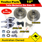 Trailer Mechanical 10" Disc Brake Kit Boat, Caravan Caliper, FORD SL Natural