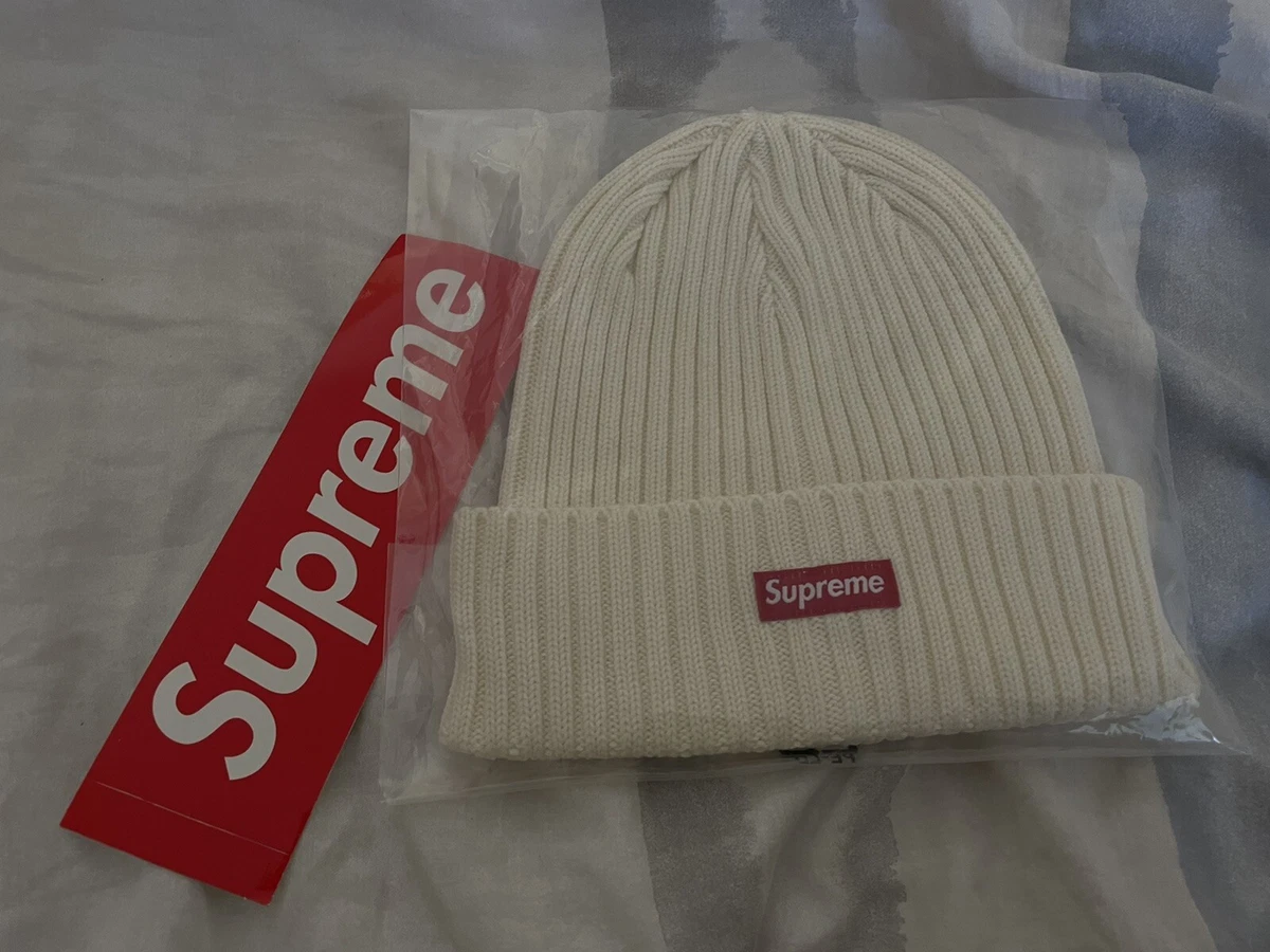 Supreme cream cheap beanie