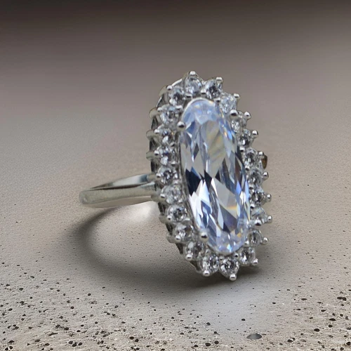 Real Solid 925 Sterling Silver Jewelry Topaz Princess Cut Women Ring Size 5-12 - Picture 1 of 6