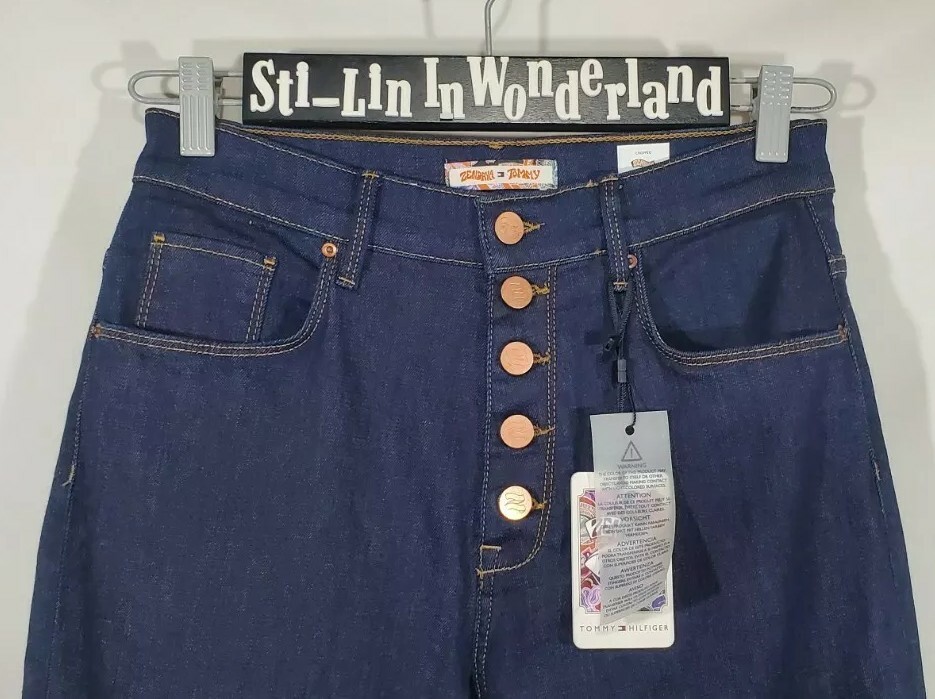New Tommy Hilfiger Zendaya Sz 28 High Waist Ankle Crop Mom Jeans