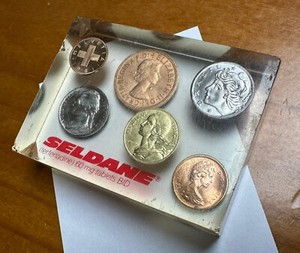 Vintage Seldane Paperweight Advertising Medical Ephemera