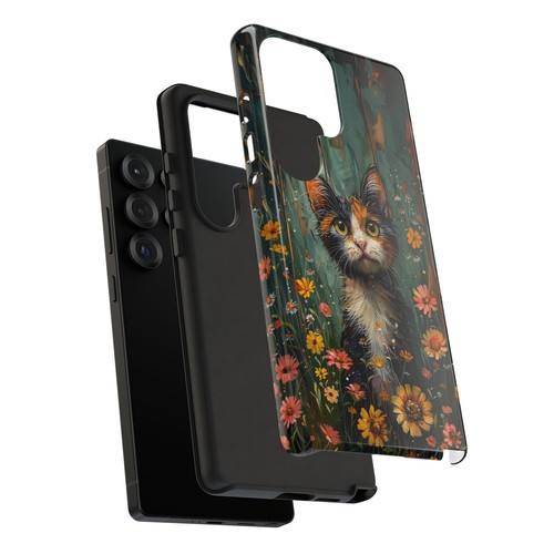 For iPhone | Samsung Galaxy | Pixel Phone Case - Calico Cat Flowers Pastel - 第 130/256 張圖片