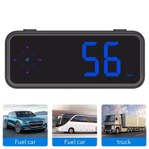 Mini Auto GPS HUD Digital Tachometer Kompass Head Up Display MPH KM/H Universal - Bild 7 von 10