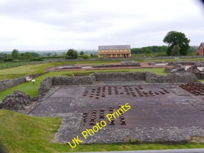 Foto 6x4 römische Bäder Wroxeter Der Blick auf die nachgebaute Villa um 2015