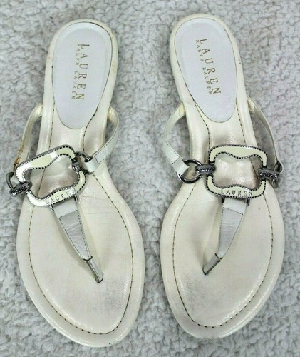 Lauren Ralph Lauren White/Cream T-Strap 