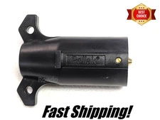 Pollak 7 way round, flat blade Trailer Light RV Plug Trailer side 12V