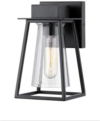 Progress LightingRaineville 1-Light 9 in. Matte Black Outdoor Wall Lantern 