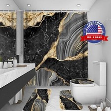 Cortinas De Ba o Set Completo Juego 4 Pieza Para Ducha Bano Elegante Azul Oferta