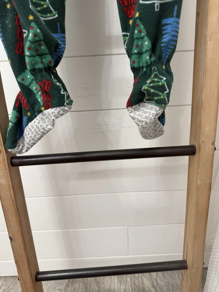 Manta de pijama con patas de lana Carters para dormir talla 5 árboles de Navidad árbol verde Foto 4 de 4