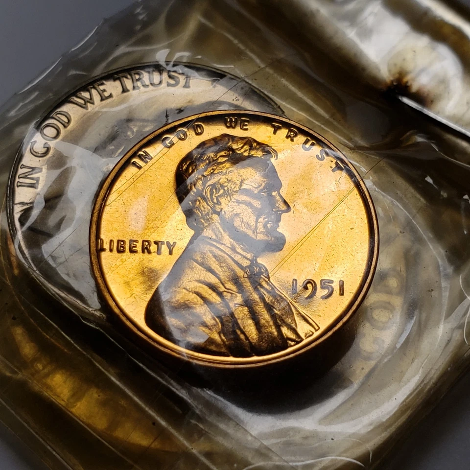 1951 US United States Silver Proof Set - Original Box in Soft Plastic - X6217 - Image 3 of 4