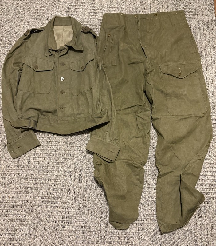 WWII British Denim Uniform Jacket and Trousers