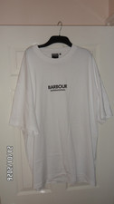 Barbour International Men's T-Shirt - 100% Cotton - White - Size XXL