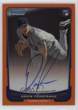 2012 Bowman Chrome Orange Refractor Rookie 16/25 Drew Pomeranz #212 Auto 7xr