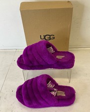 UGG Purple Sheepskin Fur Fluff Yeah Slide Sandals 6