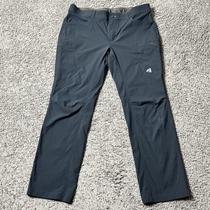 Eddie Bauer First Ascent Hiking Cargo Pants Mens 40x33 Gray Nylon Performance
