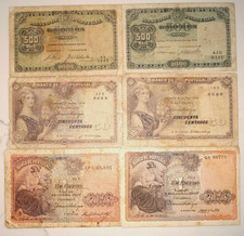 SET OF 3 RARE CENTURY+ OLD PORTUGAL NOTES on the RIGHT (F+/F-VF)
